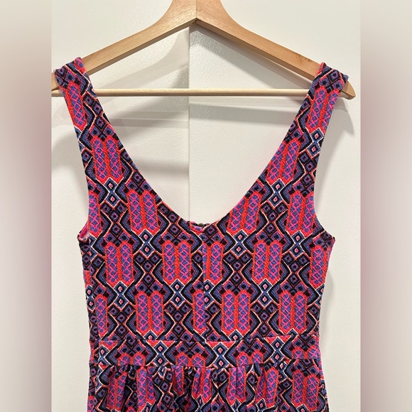 Maeve Anthropologie Amapola Geometric Fit and Flare Zip-Front Dress - Picture 9 of 10